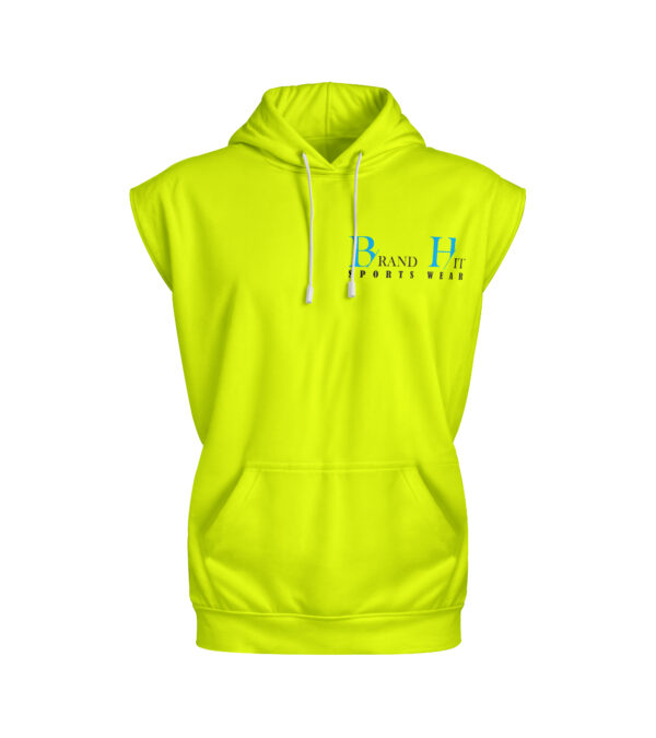 Sleeveless Hoodie(Neon-yellow)
