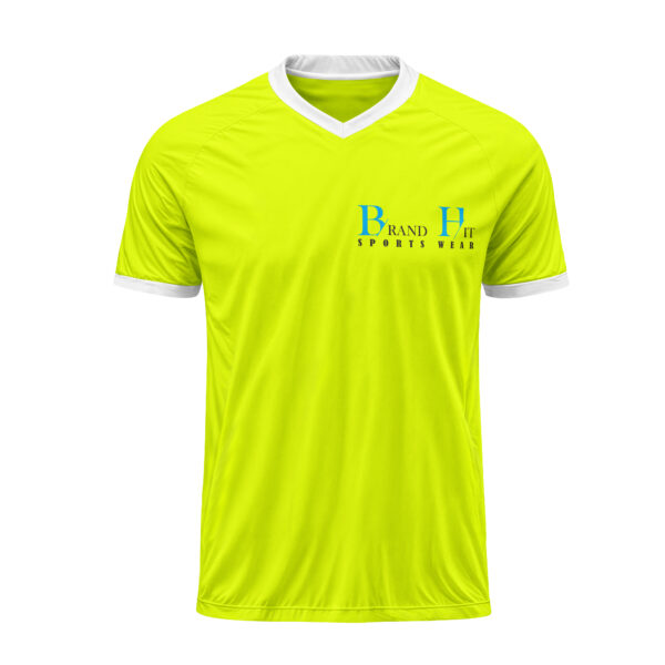 Soccer Jersey V-neck(Bright-Yellow)